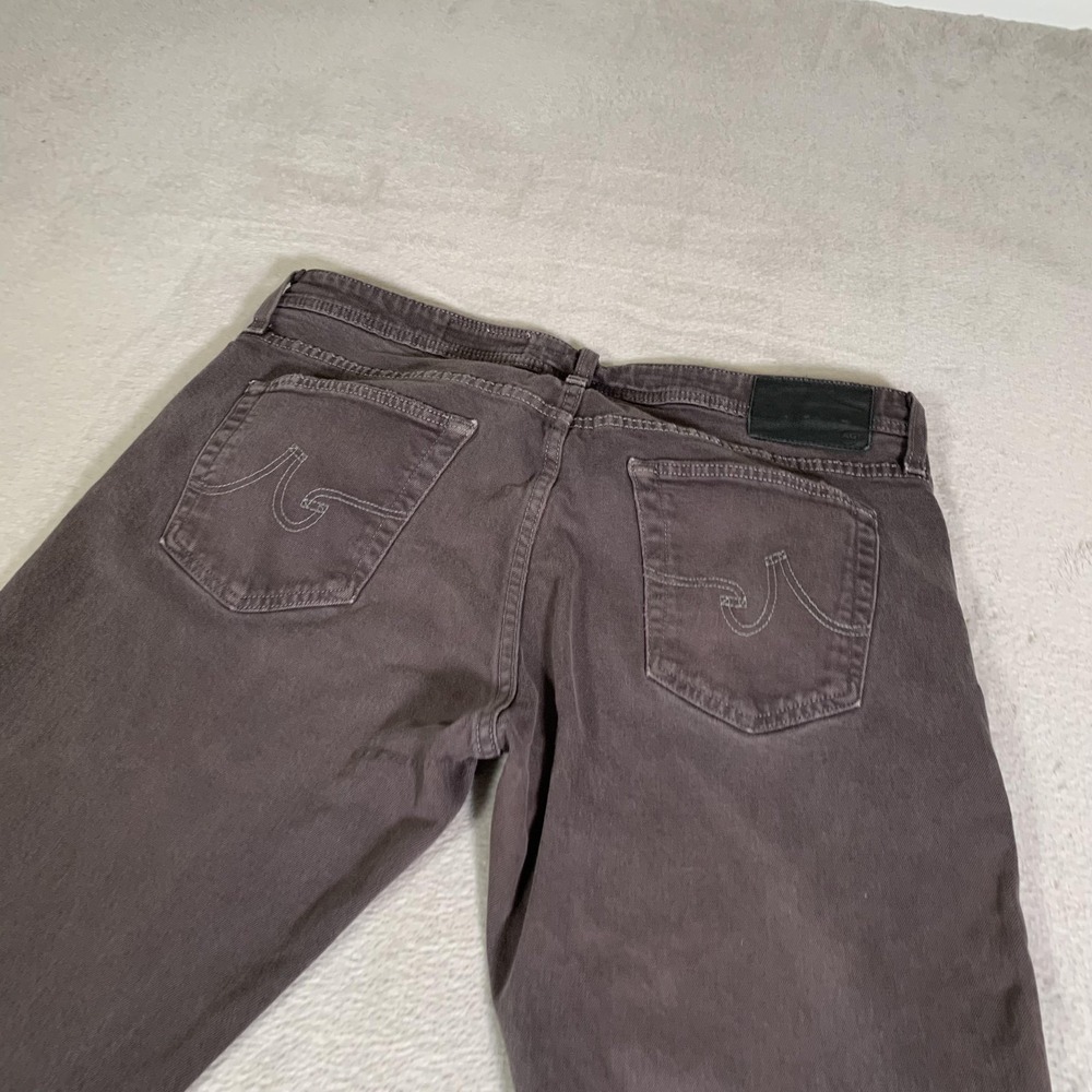 AG Adriano Goldschmied Matchbox Jeans Mens 36x34 Brown Slim Straight Stretch - Picture 15 of 16